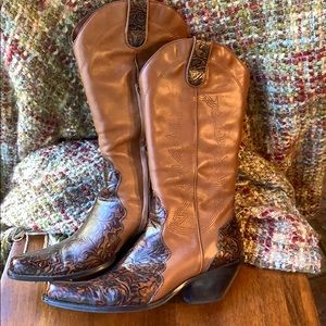 Brown Coldwater Creek Western Boots Sz 9